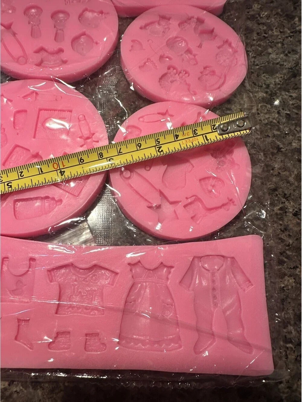 6 Pack Cute Baby Silicone Fondant Mold Cake Decorating Chocolate Candy Mold